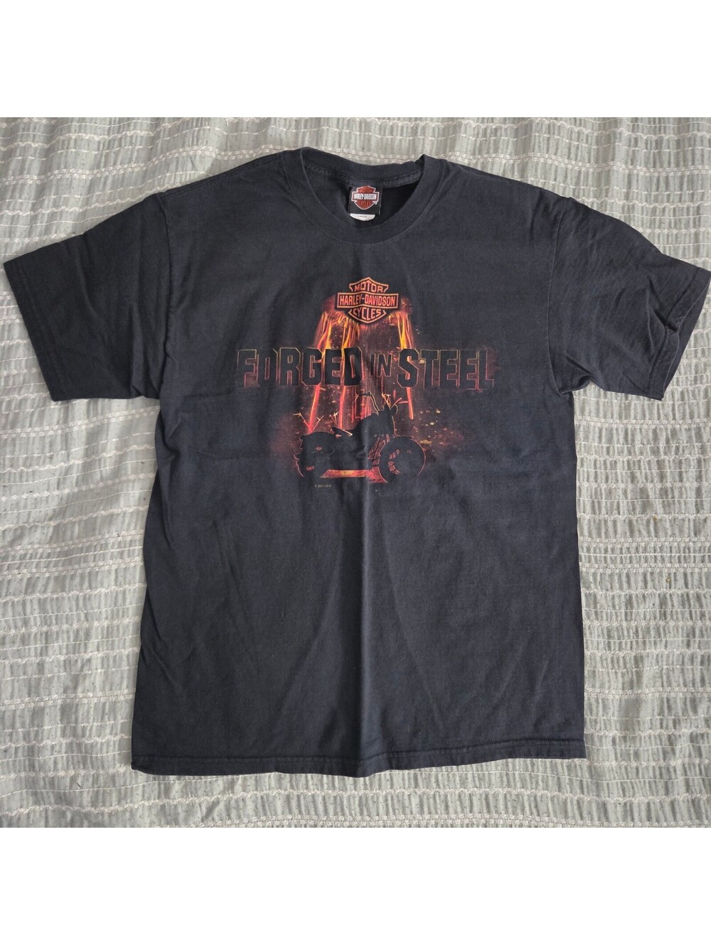Harley Davidson Forged in Steel Canada black T shirt